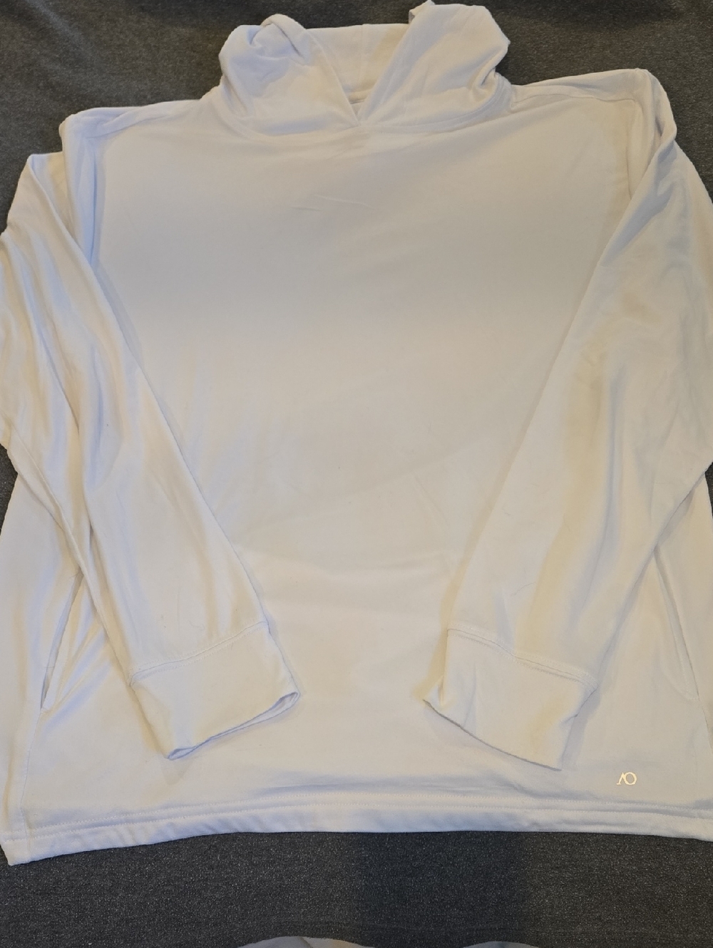 Men's Long Sleeve Hooded Tee - White